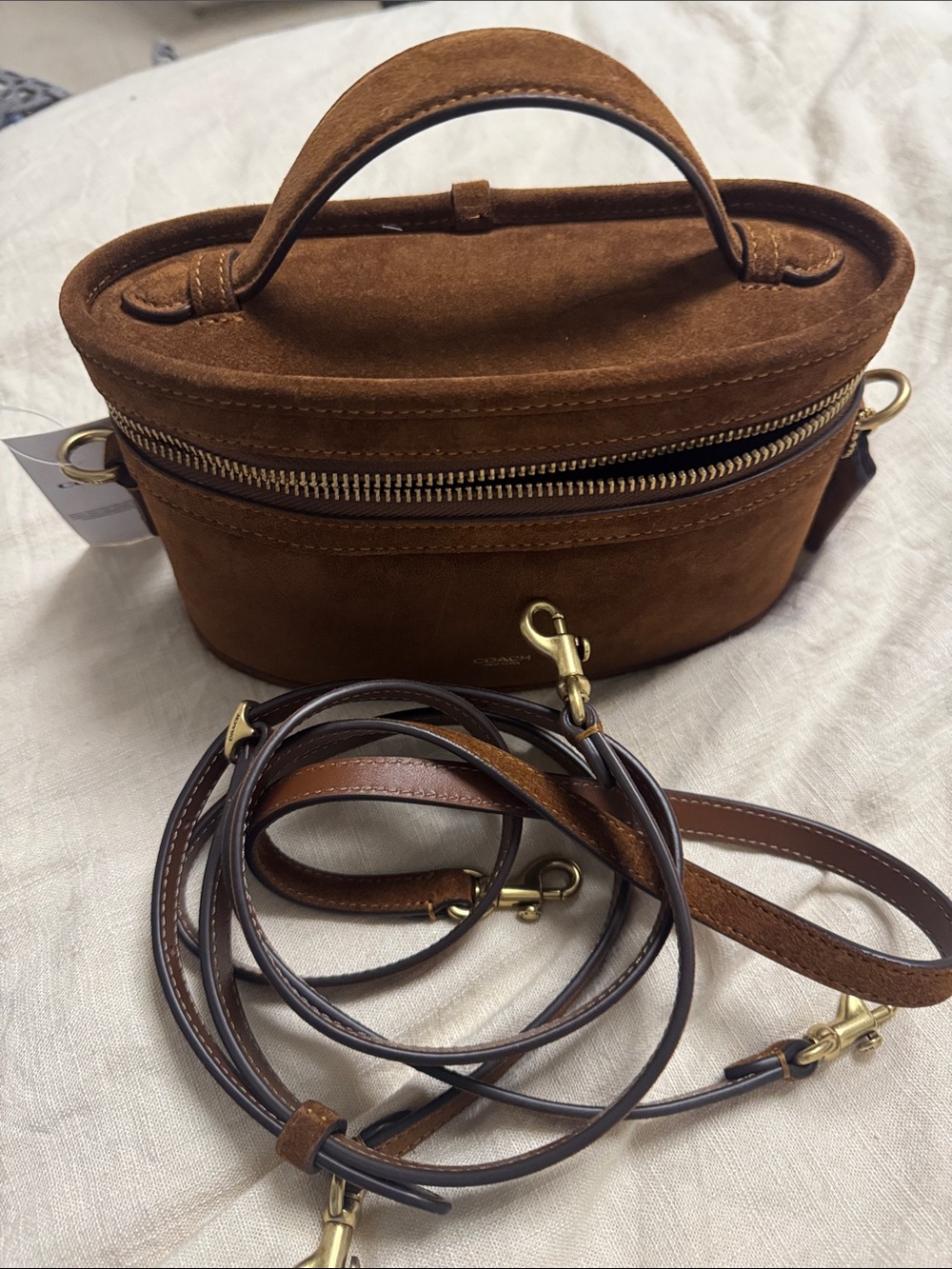 Coach Brown Suede trail Top-Handle Crossbody - Picture 4 of 4